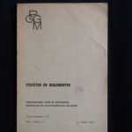 P.G.G.M. - P.G.G.M.  statuten reglementen 1973