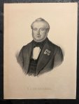 Waanders, F.B. - [Lithography, lithografie, 19th century] Portrait of H.J. Hooghwinkel (1847-1865), lithographed by F.B. Waanders, 1 p.