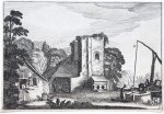 Jan van de Velde II (c. 1593-1641) - Farmyard with square ruined tower, used as a barn [Set: Amenissimae aliquot regiunculae... ] on the right a water well/Boerderij met vierkante ruine en waterbron.