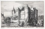 Visscher, Claes Jansz (1586/87-1652) - [Original etching/ets by Claes Jansz Visscher] The castle in Muiden/Het kasteel in Muiden. Date of publishing print 1617.