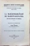 Lilian Silburn - Etudes sur le Sivaïsme du Kasmir  école Krama  La Maharthamanjari de Mahesvarananda avec des extraits du Parimala
