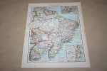  - Oude kaart - Brazilië  - circa 1905