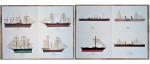 Peter Griffin - 8 afbeeldingen over 2 bladen Paddle Steamers / raderboot Peter Griffin