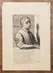 Cornelis Cort (1533-1578); Hieronymus Cock (1518-1570) [widow] after Rogier van der Weyden (c.1400-1464) - [Antique print, etching and engraving, 1572] Portrait print of artist Rogier van der Weyden (Pictorum aliquot celebrium, præcipué Germaniæ Inferioris, effigies; series title), published 1572, 1 p.