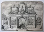 Romeyn de Hooghe (1645-1708) - [Antique print, etching] Eerepoort op de Markt / Arc de Triomphe sur le Marché [Willem III te 's Gravenhage], published 1691.