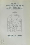 Benedict G. Davies - Egyptian Historical Records: Records of the Later Eighteenth Dynasty: Pt. 4