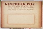  - Geschenk 1934 Boekenweek 28 april - 5 mei. Inhoudende 12 portretten van Nederlandsche auteurs.