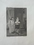  - [Antique print, etchings] Four etchings from Jean-François Regnard, Oeuvres complètes de Regnard Chez Haut-Coeur, Paris 1820, 4 pp.