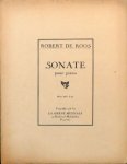 Roos, Robert de: - Sonate pour piano