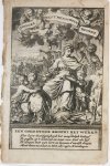 after Jan Luyken (1649-1712), Caspar Luyken (1672-1708) - [Antique title page, after 1695] 'Spiegel van 't Menschelyk Bedryf' / Vrouw onderwijst drie kinderen, published after 1695, 1 p.