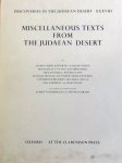 Charlesworth, James. / Cohes, Nahum. - Miscellaneous Texts From The Judaean Desert