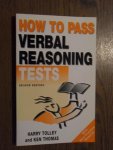Tolley, Harry - How to Pass Verbal Reasoning Tests. Second edition