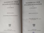 Tschirch, A., a.o. - Handbuch der Pharmakognosie. Band 1 -1e abteilung Allgemeine Pharmakognosie Band 2 1 + 2e abteilung Spezielle  Pharmakognosie (1909-1917 1e druk)