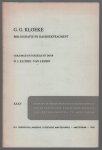Kloeke, G.G. - bibliografie en dagboekfragment