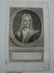 antique print (prent) - Mr. Anthony van der Heim, Raadspensionaris van Holland. Portrait.
