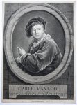 Pierre-François Basan (1723-1797), after Louis Michel Van Loo (1707-1771) - [Antique portrait print, etching and engraving] CARLE VAN LOO, published ca. 1780, 1 p.