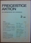 Div. auteurs - Freigeistige Aktion Fur Geistesfreiheit und Humanismus. nr 3 1981