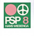 Pamflet/politiek/sticker - PSP lijst 8  -  Hans Wiebenga sticker 1971  kamerverkiezingen
