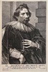 Lucas Vorsterman I (1595-1675) after Anthony van Dyck (1599-1641) - Antique print, etching and engraving I Portrait of Deodat Delmont, published ca. 1640, 1 p.