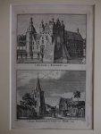 Boxmeer. - 't Kasteel te Boksmeer, 1741/ 't Dorp Boksmeer in 't Land van Kuik, 1741.