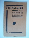 Gosses, Dr.G. - Brochure Friesland en de Friesche Beweging