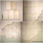 MAP. - Schetskaart van de residentie Zuider- en Oosterafdeeling van Borneo. Schaal 1:750.000 (&) Overzichtskaart van de administratieve indeeling der residentie Zuider- en Ooster-afdeeling van Borneo. Schaal 1:1500000.