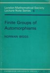 Biggs, Norman - Finite Groups of Automorphisms