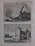 Veere.. - De Kampveersche Toren te Veere. - Overblyfsels van 't Kasteel Zandenburg.