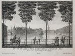 Jean Baptiste Madou (1796-1877), Otto Howen (1774-1848) - [Antique print, lithography] Vue du Vijverberg a la Haye (Prent Vijverberg Den Haag), published 1825.