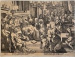 Hendrick Goltzius (1558-1617), after Jan van der Straet - Stradanus (1523-1605) - Antique print, engraving | St Paul raising Euthychus, published 1783, 1 p.