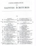  - Concordance des Saintes Ecritures  Huitieme Edition