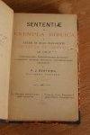 Berthier, P.J. (Missionario Salettensi) - Sententiae et Exempla Biblica È Veteri et Novo Testamento Excerpta et Ordinata ad usum