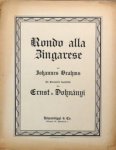 Brahms, Johannes: - Rondo alla Zingarese. Für Pianoforte bearbeitet von Ernst v. Dohnányi