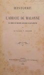 BARBIER V. chanoine - Histoire de l'abbaye de Malonne de l'ordre des chanoines réguliers de Saint-Augustin.