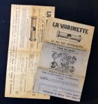 Varinette: - [2 Broschüren] La varinette... le roi des instruments