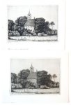 Laurent Verwey van Udenhout (1884-1913) - [Modern print, etching and drypoint] View on a small church (gezicht op kleine kerk), published 1912.
