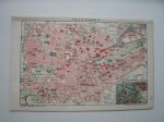 antique map (kaart) - Stuttgart.