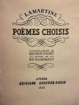 Lamartine - Number 8 of 8 copies on Ingres d'Arches paper of Lamartine Poemes choisis, Notice de R.N. Raimbault, Aquarelle originale de Maurice Pouzet, Angers, editions Jacques-Petit 1945, 86 pp. 'à 1804 ; précédé d'une histoire abrégée de la poe?...