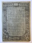 LISMAN - [Design drawing 1922] Ontwerptekening voor oorkonde voor Mr. J.Ae.A. Lisman, dd. 1922, voor zijn penningmeesterschap voor Christelijke Scholen te Den Haag, 1897-1922.