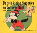 Walt Disney - Disney Boekje - D 22, De Drie Kleine Biggetjes en de Toverfluit, kleine (10 cm x 11 cm), geniete softcover,  goede staat