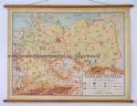 Bakker, W. en Rusch, H. - Schoolkaart / wandkaart van Duitsland en Polen