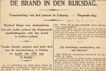 (LUBBE, Marinus van der) / RIJKSDAGBRAND - Krantenknipsels. (Nederlandstalig, vnl. 1933).