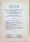 Collectif - ISIS  Revue internationale consacrée à l'Histoire de la Science et de la Civilisation N° 6 - Tome II