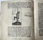Fontanus [Fonteyn], Nicolaas. - [Occultism, crucifying humans, hanging, 1643] Responsum ad propositam sibi quaestionem an manus clavis transfixae pares ferendo corpus inde pendulum. Amsterdam, P. Matthijsz, 1643, 16 pp.