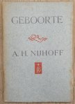 NIJHOFF, A.H. - Geboorte.