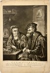 after David Teniers the Younger (1610 - 1690) - Antique print, mezzotint | Age and avarice, ca. 1770, 1 p.