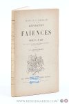 Lamboursain, J. - Traité de la fabrication et de la réparation des faïences et objets d'art. Avec un Appendice contenant toutes les marques de faïences et porcelaines françaises.
