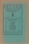 Vestdijk, J. Slauerhoff e.a., S. - Helikon. Maandschrift voor Poëzie. Jaargang 7, nr 1.