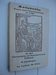 Riley, Lyman W. - Aristotle texts and commentaries to 1700 in the University of Pennsylvania Library. A Catalogue by -. Riley, Lyman W. - Aristotle texts and commentaries to 1700 in the University of Pennsylvania Library. A Catalogue by -.