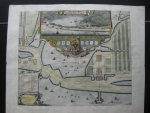 Pieter Post (een zeer kunstzinnige en fraaie gravure van zijn hand) - Originele gravure kaart, landkaart Haarlemmermeer, Halfweg, Rijnland, Rhynland, sluizen, het IJ of Ye met trekvaart en trekschuit vanuit Haarlem en Amsterdam. Zicht op het huis Swanenburg, Zwanenburg of Swanenburch.